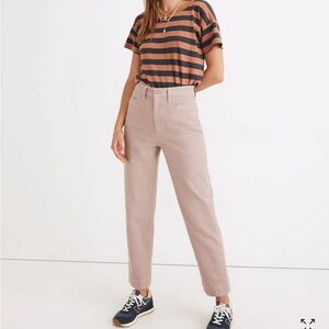 Madewell Women's High Rise Emmett Slim Tapered Ankle Pants Vintage Petal Size 30